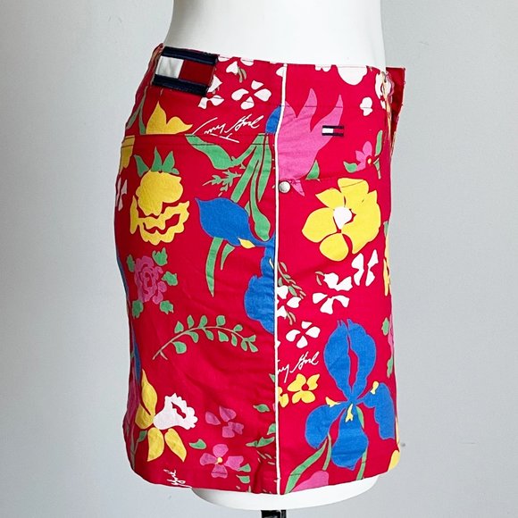 Tommy Hilfiger Mini Skirt Aloha Bold Floral Print - Picture 3 of 7